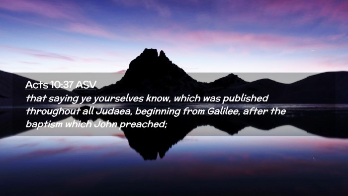 Picture 02 - Acts 10:37 ASV Desktop Wallpaper - that saying ye yourselves know, which was - Desktop Bible Verse Wallpaper