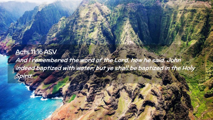 Picture 02 - Acts 11:16 ASV Desktop Wallpaper - And I remembered the word of the Lord, how he - Desktop Bible Verse Wallpaper