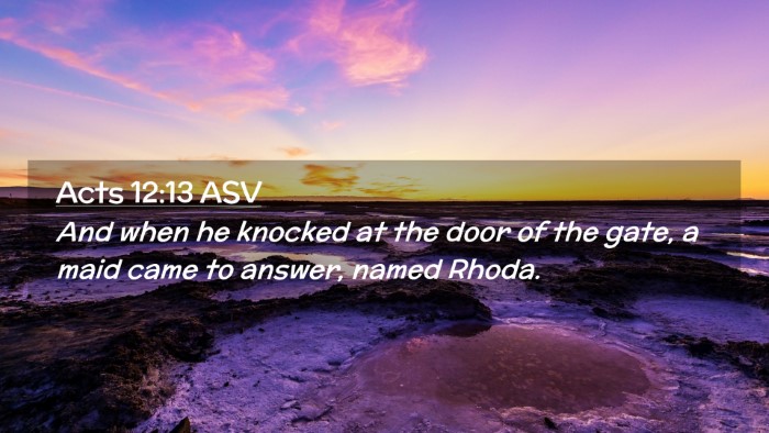 Picture 02 - Acts 12:13 ASV Desktop Wallpaper - And when he knocked at the door of the gate, a - Desktop Bible Verse Wallpaper
