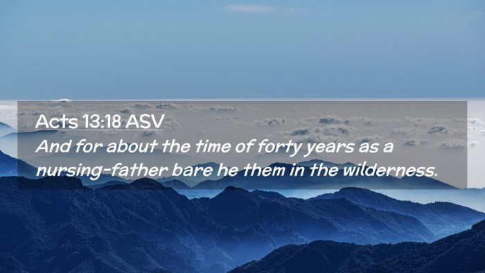 Picture 02 - Acts 13:18 ASV Desktop Wallpaper - And for about the time of forty years as a - Desktop Bible Verse Wallpaper