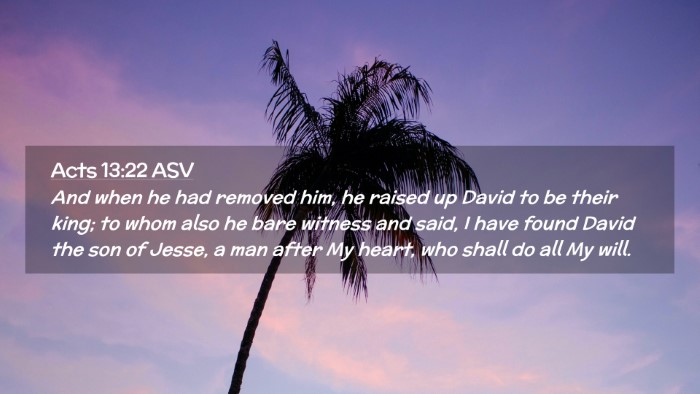 Picture 02 - Acts 13:22 ASV Desktop Wallpaper - And when he had removed him, he raised up David - Desktop Bible Verse Wallpaper