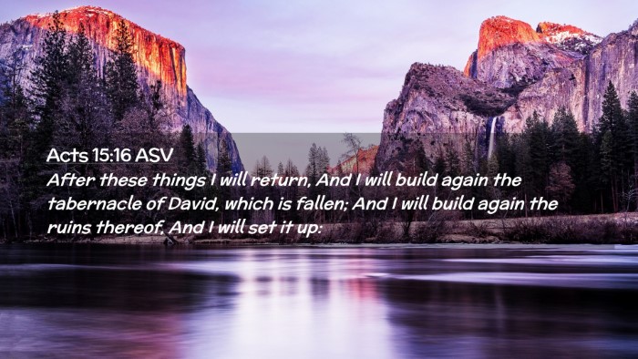 Picture 02 - Acts 15:16 ASV Desktop Wallpaper - After these things I will return, And I will - Desktop Bible Verse Wallpaper