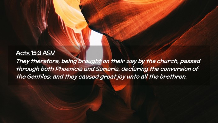 Picture 02 - Acts 15:3 ASV Desktop Wallpaper - They therefore, being brought on their way by the - Desktop Bible Verse Wallpaper