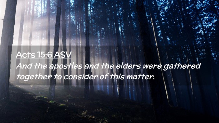 Picture 02 - Acts 15:6 ASV Desktop Wallpaper - And the apostles and the elders were gathered - Desktop Bible Verse Wallpaper