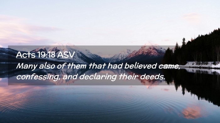 Picture 02 - Acts 19:18 ASV Desktop Wallpaper - Many also of them that had believed came, - Desktop Bible Verse Wallpaper