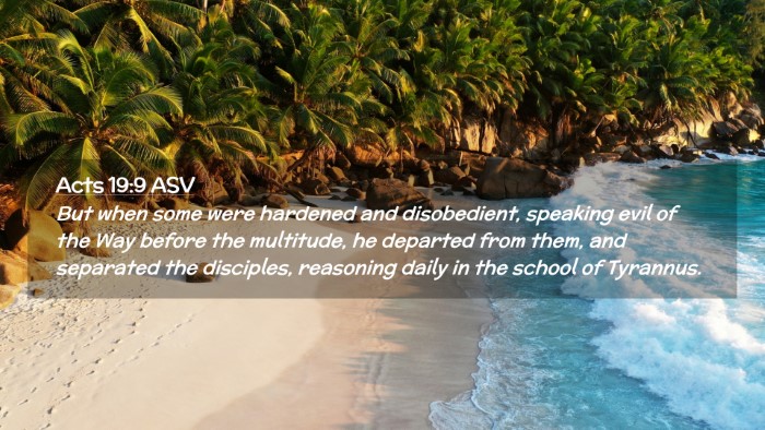Picture 02 - Acts 19:9 ASV Desktop Wallpaper - But when some were hardened and disobedient, - Desktop Bible Verse Wallpaper