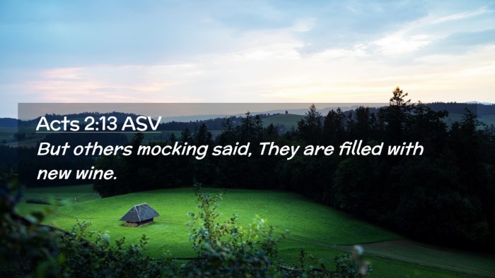 Picture 02 - Acts 2:13 ASV Desktop Wallpaper - But others mocking said, They are filled with new - Desktop Bible Verse Wallpaper