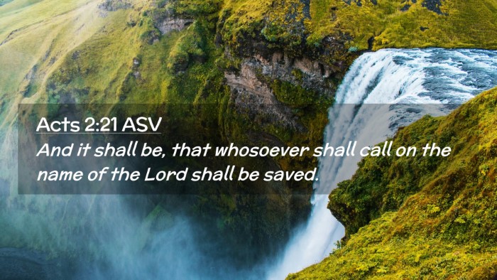 Picture 02 - Acts 2:21 ASV Desktop Wallpaper - And it shall be, that whosoever shall call on the - Desktop Bible Verse Wallpaper
