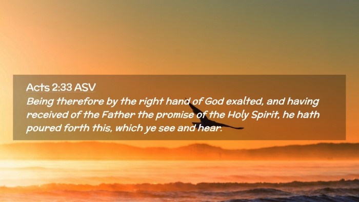 Picture 02 - Acts 2:33 ASV Desktop Wallpaper - Being therefore by the right hand of God exalted, - Desktop Bible Verse Wallpaper