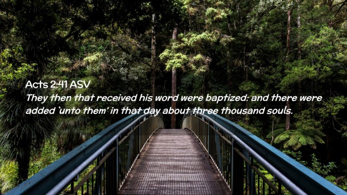 Picture 02 - Acts 2:41 ASV Desktop Wallpaper - They then that received his word were baptized: - Desktop Bible Verse Wallpaper