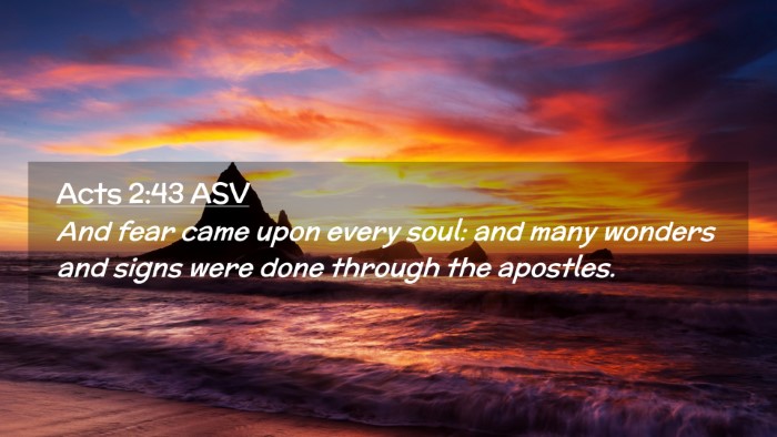 Picture 02 - Acts 2:43 ASV Desktop Wallpaper - And fear came upon every soul: and many wonders - Desktop Bible Verse Wallpaper