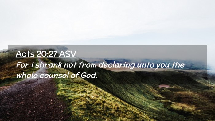 Picture 02 - Acts 20:27 ASV Desktop Wallpaper - For I shrank not from declaring unto you the - Desktop Bible Verse Wallpaper