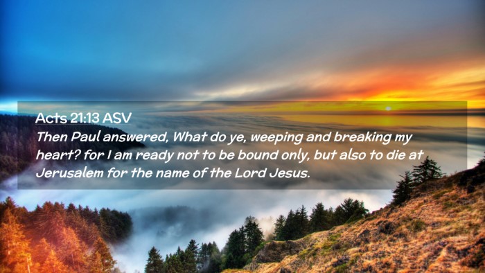 Picture 02 - Acts 21:13 ASV Desktop Wallpaper - Then Paul answered, What do ye, weeping and - Desktop Bible Verse Wallpaper