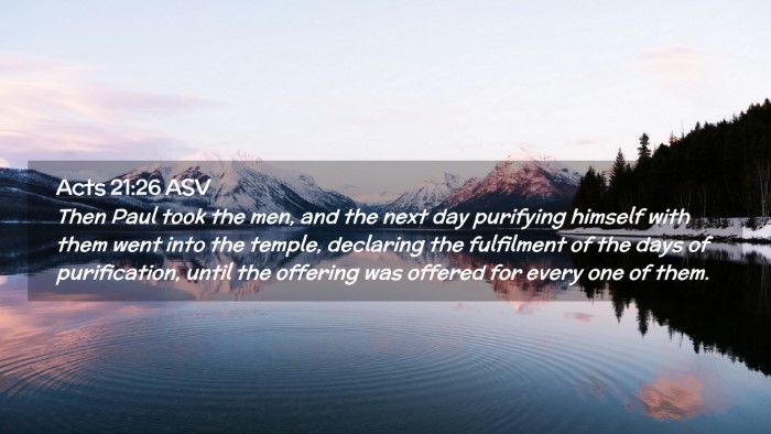 Picture 02 - Acts 21:26 ASV Desktop Wallpaper - Then Paul took the men, and the next day - Desktop Bible Verse Wallpaper