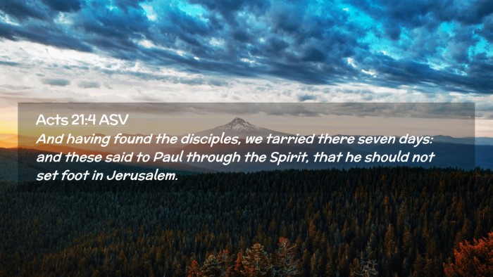 Picture 02 - Acts 21:4 ASV Desktop Wallpaper - And having found the disciples, we tarried there - Desktop Bible Verse Wallpaper