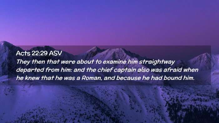 Picture 02 - Acts 22:29 ASV Desktop Wallpaper - They then that were about to examine him - Desktop Bible Verse Wallpaper