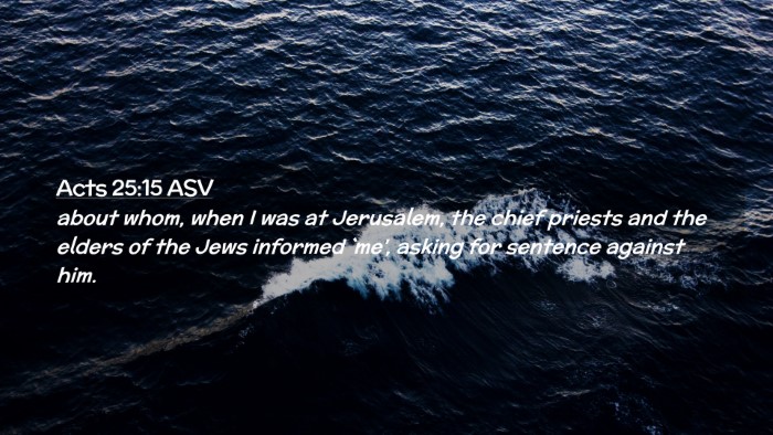 Picture 02 - Acts 25:15 ASV Desktop Wallpaper - about whom, when I was at Jerusalem, the chief - Desktop Bible Verse Wallpaper