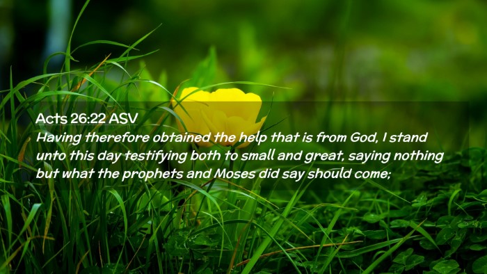 Picture 02 - Acts 26:22 ASV Desktop Wallpaper - Having therefore obtained the help that is from - Desktop Bible Verse Wallpaper