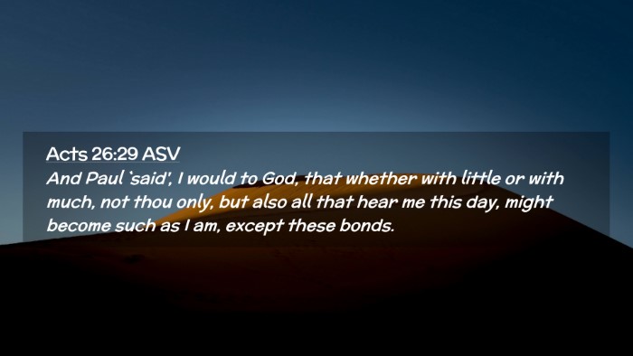 Picture 02 - Acts 26:29 ASV Desktop Wallpaper - And Paul `said', I would to God, that whether - Desktop Bible Verse Wallpaper