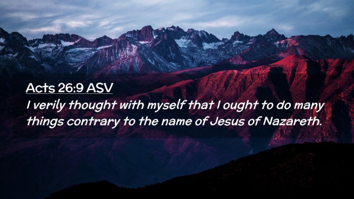 Picture 02 - Acts 26:9 ASV Desktop Wallpaper - I verily thought with myself that I ought to do - Desktop Bible Verse Wallpaper