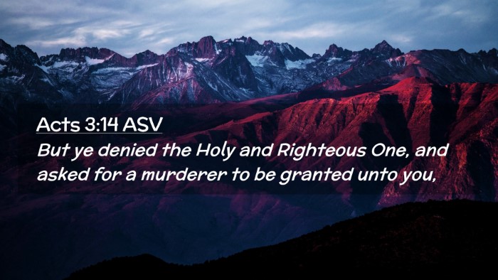 Picture 02 - Acts 3:14 ASV Desktop Wallpaper - But ye denied the Holy and Righteous One, and - Desktop Bible Verse Wallpaper