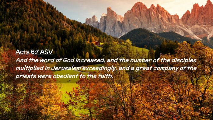 Picture 02 - Acts 6:7 ASV Desktop Wallpaper - And the word of God increased; and the number of - Desktop Bible Verse Wallpaper