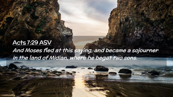 Picture 02 - Acts 7:29 ASV Desktop Wallpaper - And Moses fled at this saying, and became a - Desktop Bible Verse Wallpaper