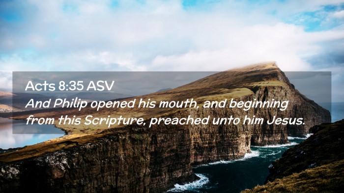Picture 02 - Acts 8:35 ASV Desktop Wallpaper - And Philip opened his mouth, and beginning from - Desktop Bible Verse Wallpaper