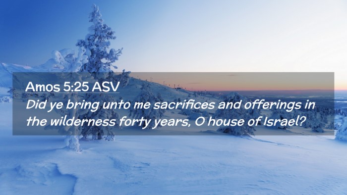 Picture 02 - Amos 5:25 ASV Desktop Wallpaper - Did ye bring unto me sacrifices and offerings in - Desktop Bible Verse Wallpaper
