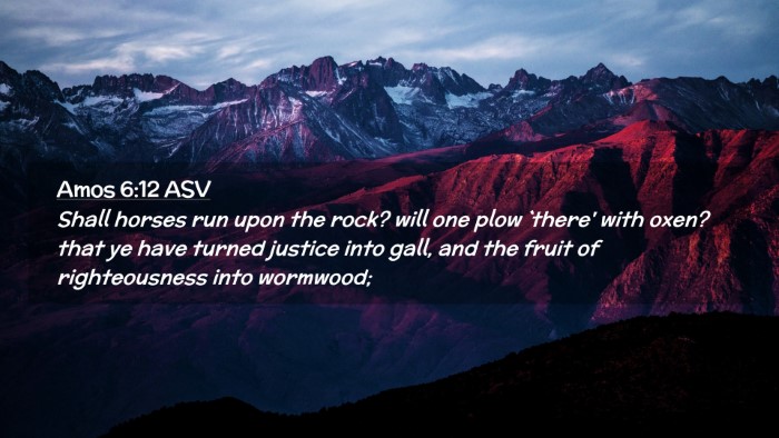 Picture 02 - Amos 6:12 ASV Desktop Wallpaper - Shall horses run upon the rock? will one plow - Desktop Bible Verse Wallpaper