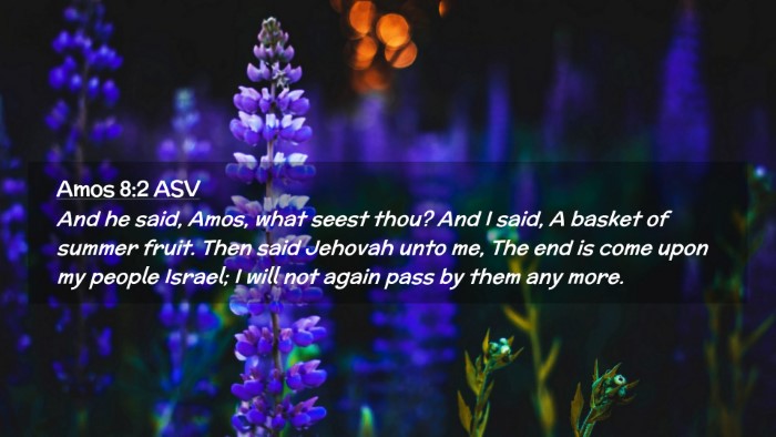 Picture 02 - Amos 8:2 ASV Desktop Wallpaper - And he said, Amos, what seest thou? And I said, A - Desktop Bible Verse Wallpaper