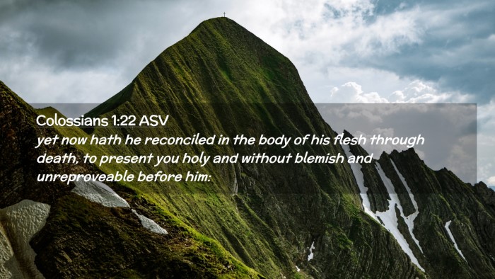 Picture 02 - Colossians 1:22 ASV Desktop Wallpaper - yet now hath he reconciled in the body of his - Desktop Bible Verse Wallpaper
