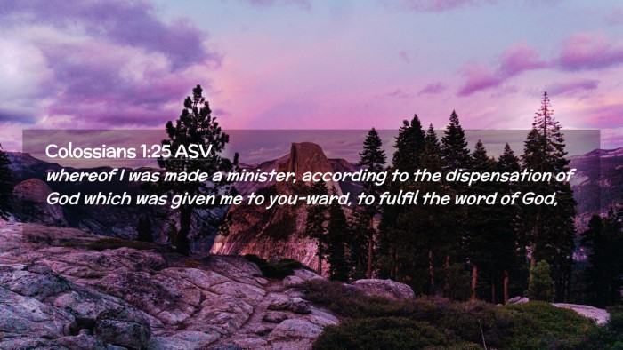 Picture 02 - Colossians 1:25 ASV Desktop Wallpaper - whereof I was made a minister, according to the - Desktop Bible Verse Wallpaper