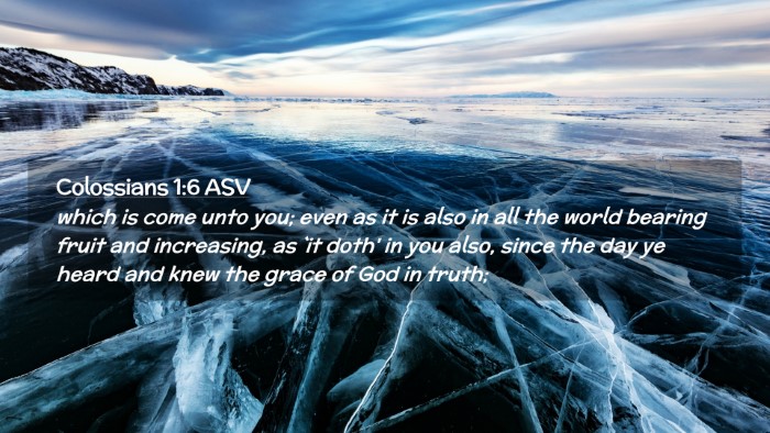 Picture 02 - Colossians 1:6 ASV Desktop Wallpaper - which is come unto you; even as it is also in all - Desktop Bible Verse Wallpaper