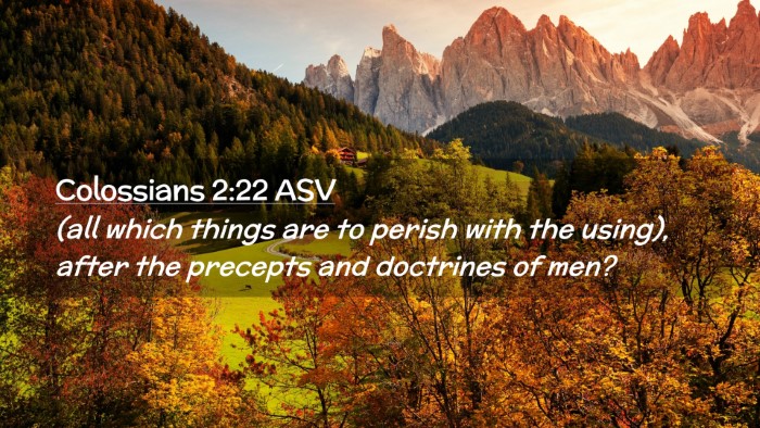 Picture 02 - Colossians 2:22 ASV Desktop Wallpaper - (all which things are to perish with the using), - Desktop Bible Verse Wallpaper