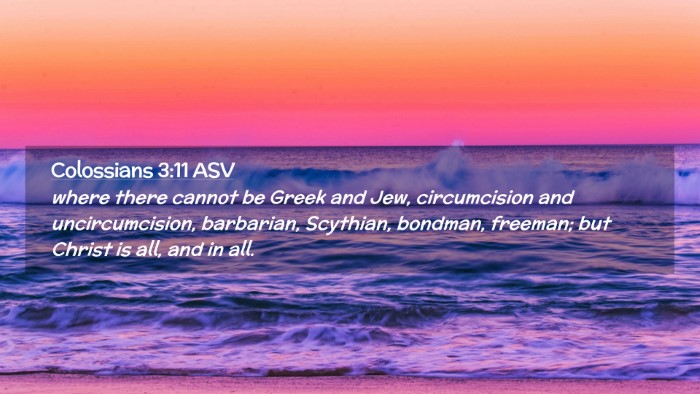Picture 02 - Colossians 3:11 ASV Desktop Wallpaper - where there cannot be Greek and Jew, circumcision - Desktop Bible Verse Wallpaper