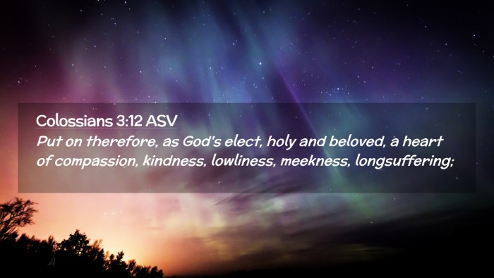 Picture 02 - Colossians 3:12 ASV Desktop Wallpaper - Put on therefore, as God's elect, holy and - Desktop Bible Verse Wallpaper