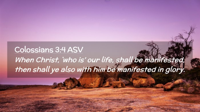 Picture 02 - Colossians 3:4 ASV Desktop Wallpaper - When Christ, `who is' our life, shall be - Desktop Bible Verse Wallpaper
