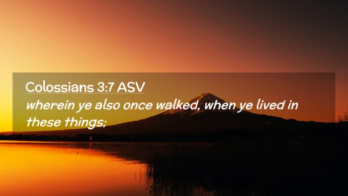 Picture 02 - Colossians 3:7 ASV Desktop Wallpaper - wherein ye also once walked, when ye lived in - Desktop Bible Verse Wallpaper