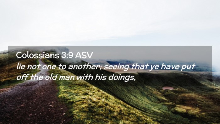 Picture 02 - Colossians 3:9 ASV Desktop Wallpaper - lie not one to another; seeing that ye have put - Desktop Bible Verse Wallpaper