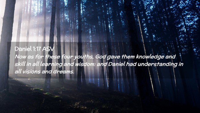 Picture 02 - Daniel 1:17 ASV Desktop Wallpaper - Now as for these four youths, God gave them - Desktop Bible Verse Wallpaper