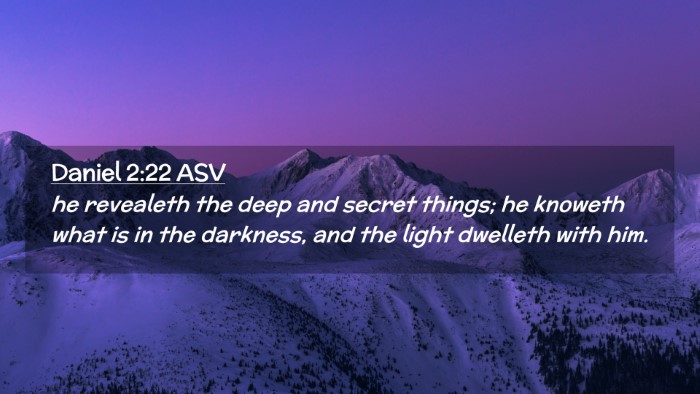 Picture 02 - Daniel 2:22 ASV Desktop Wallpaper - he revealeth the deep and secret things; he - Desktop Bible Verse Wallpaper