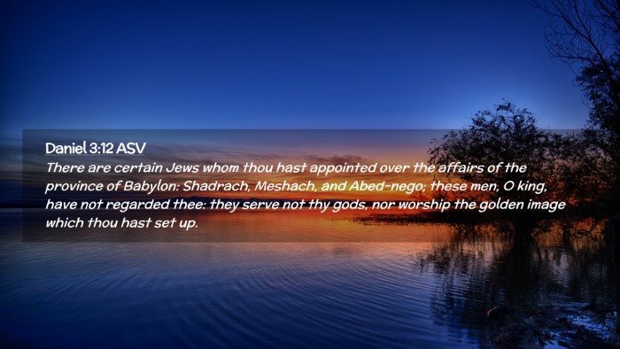 Picture 02 - Daniel 3:12 ASV Desktop Wallpaper - There are certain Jews whom thou hast appointed - Desktop Bible Verse Wallpaper