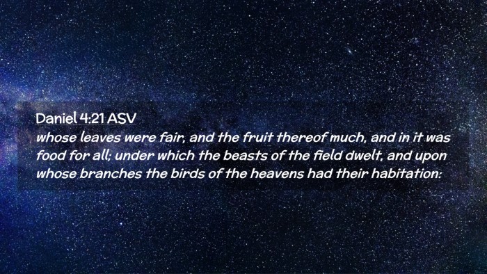 Picture 02 - Daniel 4:21 ASV Desktop Wallpaper - whose leaves were fair, and the fruit thereof - Desktop Bible Verse Wallpaper