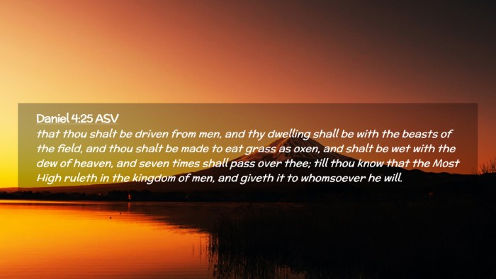 Picture 02 - Daniel 4:25 ASV Desktop Wallpaper - that thou shalt be driven from men, and thy - Desktop Bible Verse Wallpaper