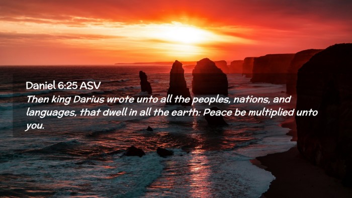 Picture 02 - Daniel 6:25 ASV Desktop Wallpaper - Then king Darius wrote unto all the peoples, - Desktop Bible Verse Wallpaper