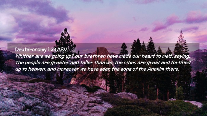 Picture 02 - Deuteronomy 1:28 ASV Desktop Wallpaper - Whither are we going up? our brethren have made - Desktop Bible Verse Wallpaper