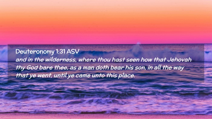 Picture 02 - Deuteronomy 1:31 ASV Desktop Wallpaper - and in the wilderness, where thou hast seen how - Desktop Bible Verse Wallpaper