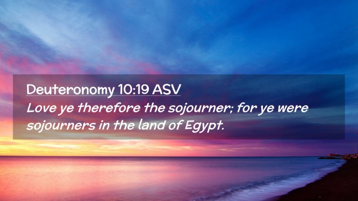 Picture 02 - Deuteronomy 10:19 ASV Desktop Wallpaper - Love ye therefore the sojourner; for ye were - Desktop Bible Verse Wallpaper