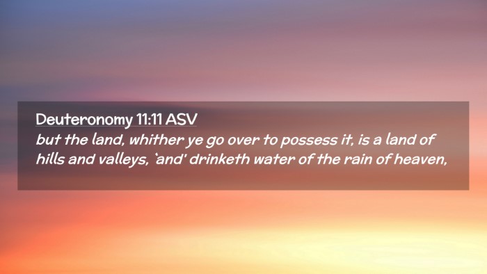 Picture 02 - Deuteronomy 11:11 ASV Desktop Wallpaper - but the land, whither ye go over to possess it, - Desktop Bible Verse Wallpaper